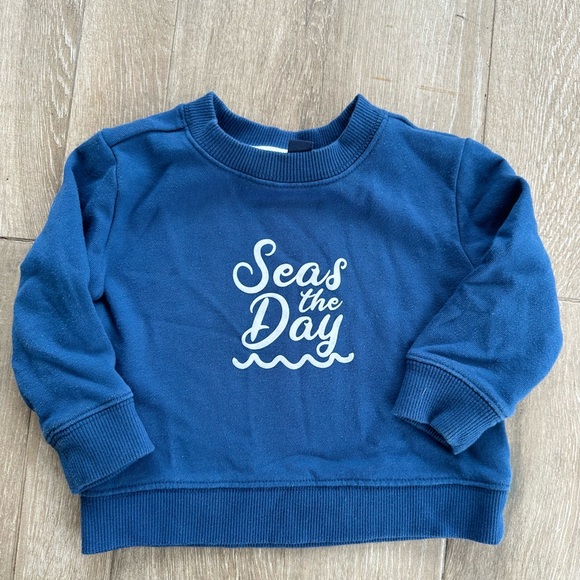 Seas the day nautical beach sweatshirt - Picture 1 of 2